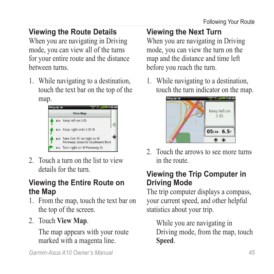 Garmin ASUS A10 User Manual | Page 53 / 134