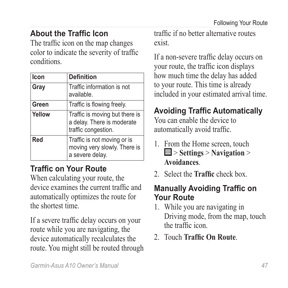 Garmin ASUS A10 User Manual | Page 55 / 134