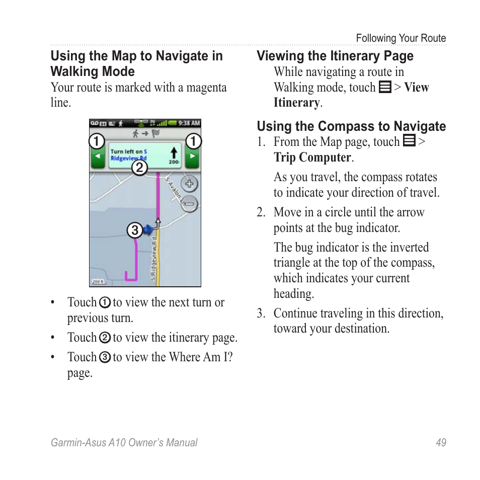 Garmin ASUS A10 User Manual | Page 57 / 134