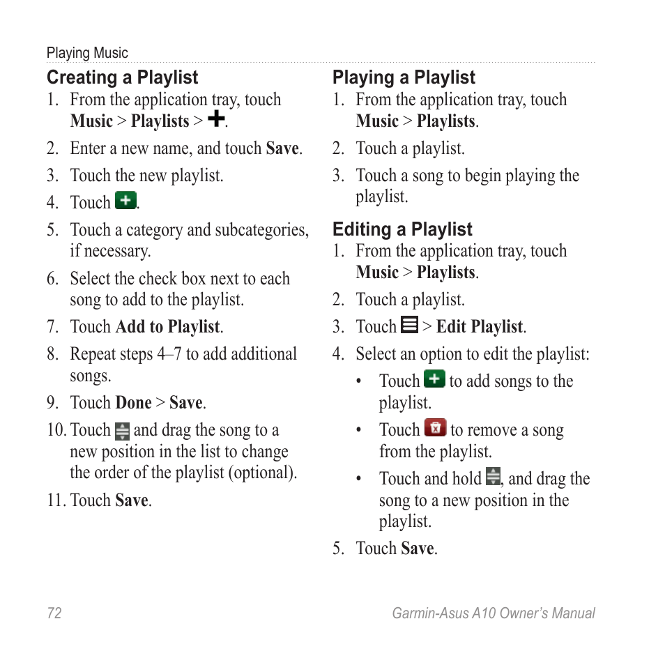 Garmin ASUS A10 User Manual | Page 80 / 134