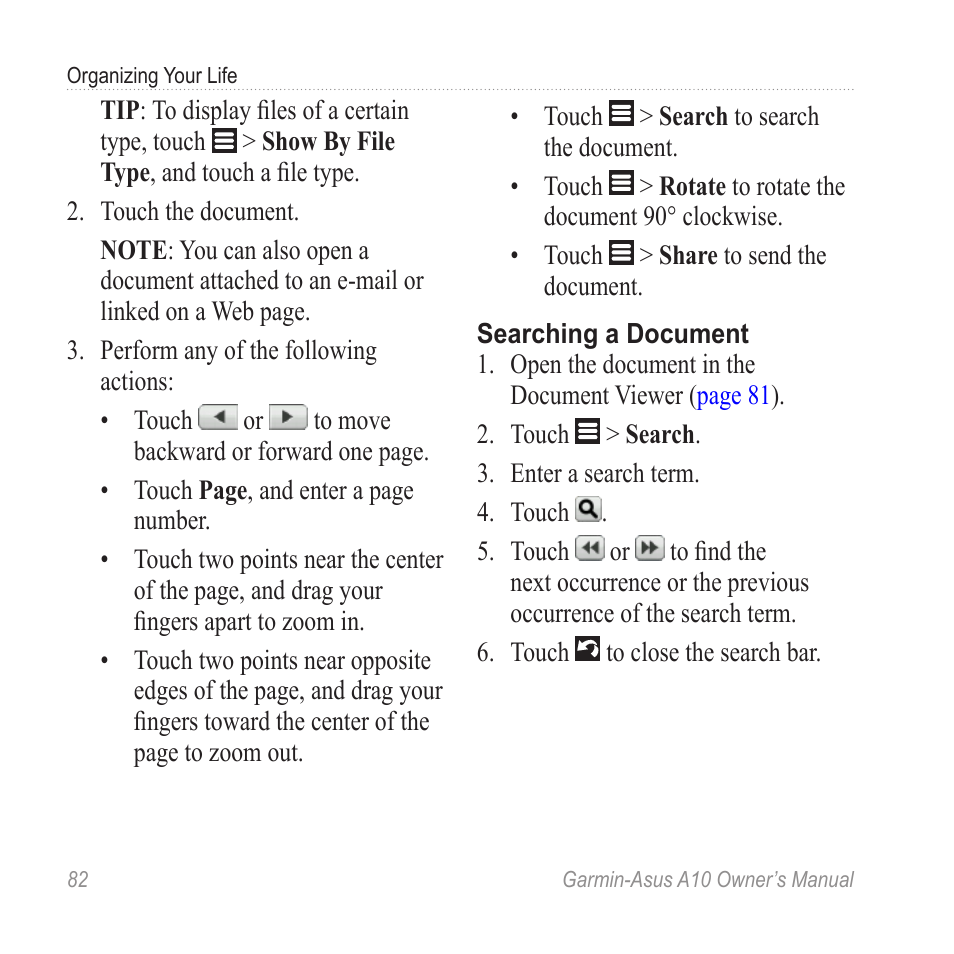 Garmin ASUS A10 User Manual | Page 90 / 134