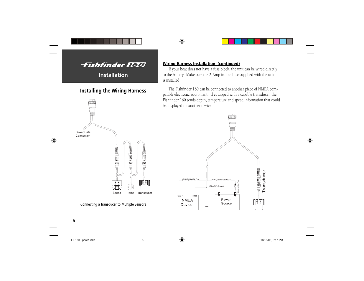 Installation, Installing the wiring harness | Garmin 160 User Manual | Page 14 / 50