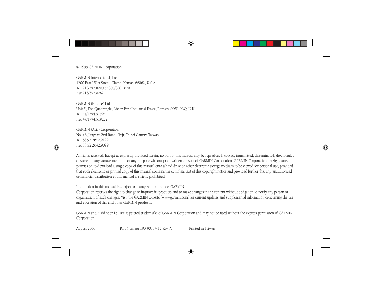 Garmin 160 User Manual | Page 2 / 50