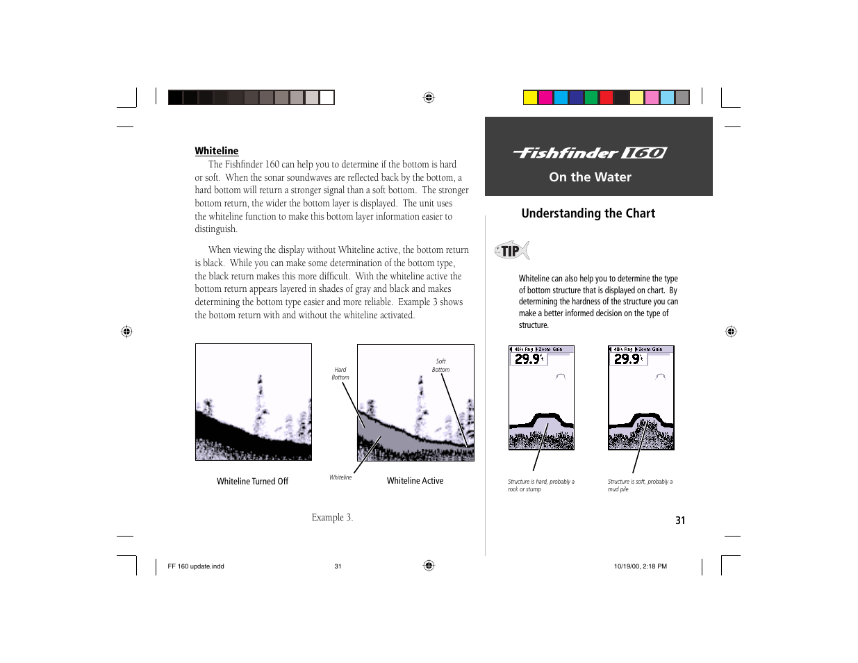 On the water, On the water understanding the chart | Garmin 160 User Manual | Page 39 / 50