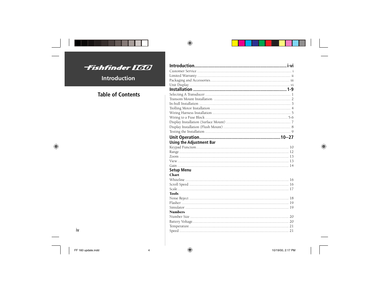 Introduction table of contents | Garmin 160 User Manual | Page 6 / 50