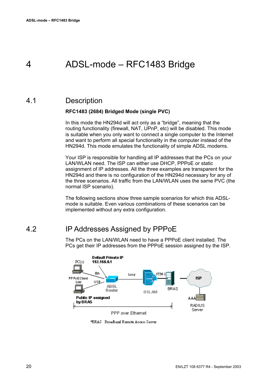 1 description, 2 ip addresses assigned by pppoe | Garmin HN294DP/DI User Manual | Page 26 / 104