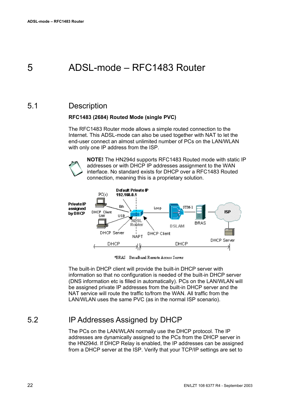 1 description, 2 ip addresses assigned by dhcp | Garmin HN294DP/DI User Manual | Page 28 / 104