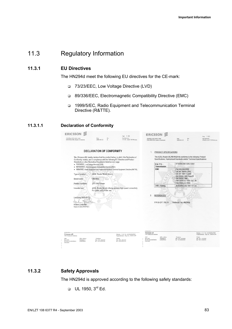 3 regulatory information | Garmin HN294DP/DI User Manual | Page 89 / 104