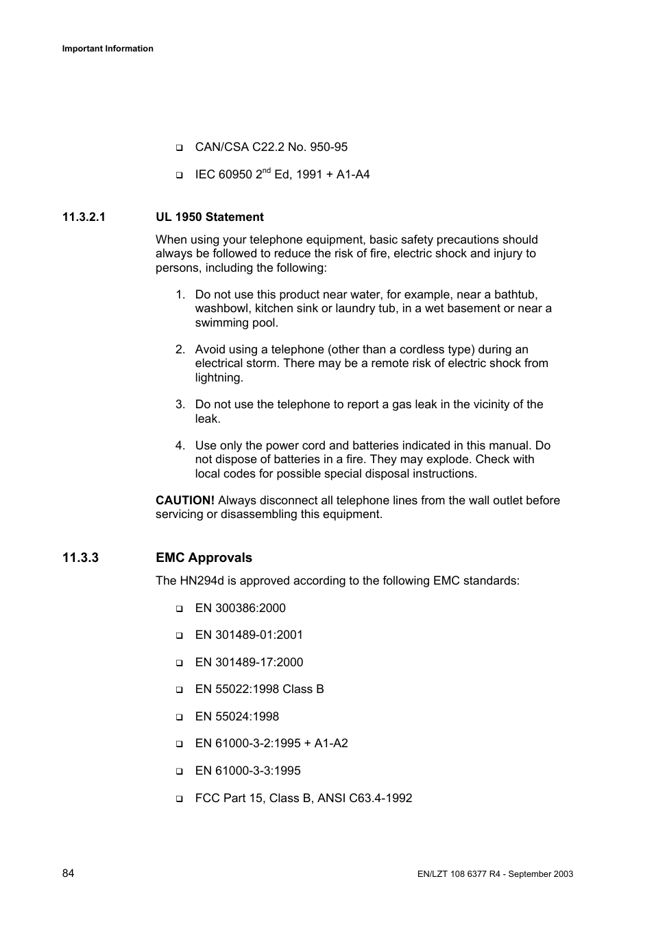 3 emc approvals | Garmin HN294DP/DI User Manual | Page 90 / 104