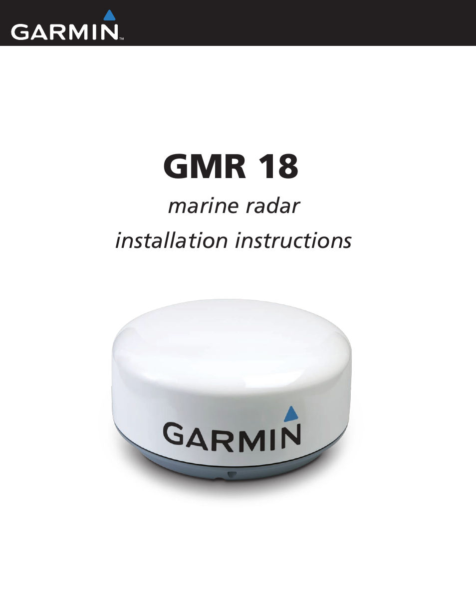 Garmin GMR 18 User Manual | 12 pages