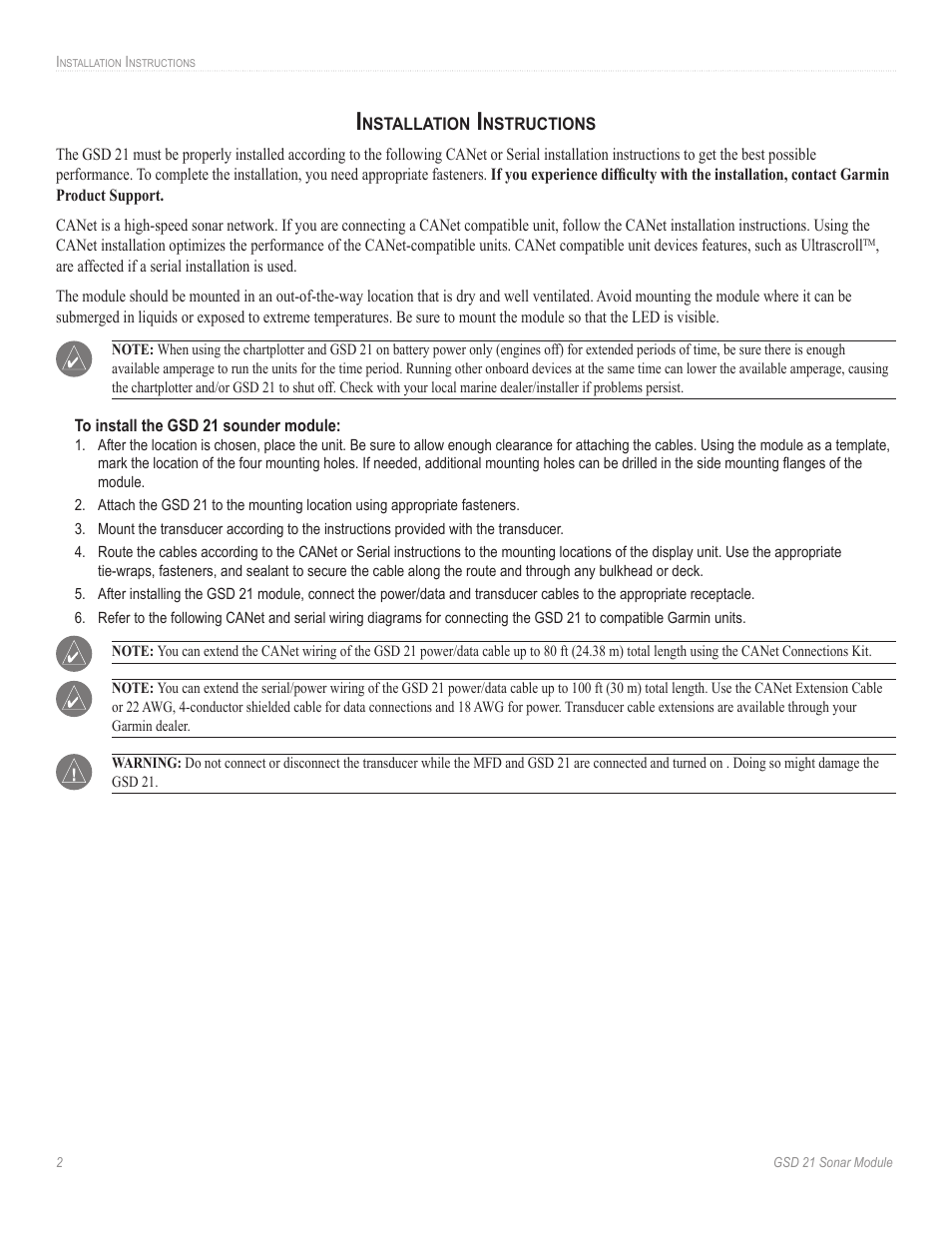 Garmin GSD 21 User Manual | Page 4 / 14