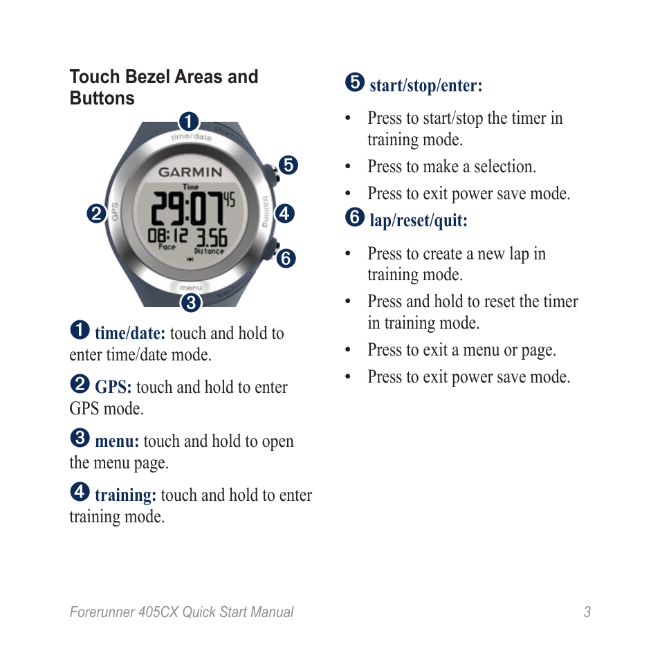 Garmin Forerunner 450CX User Manual | Page 3 / 12