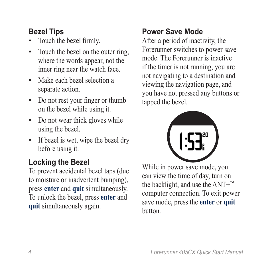 Garmin Forerunner 450CX User Manual | Page 4 / 12