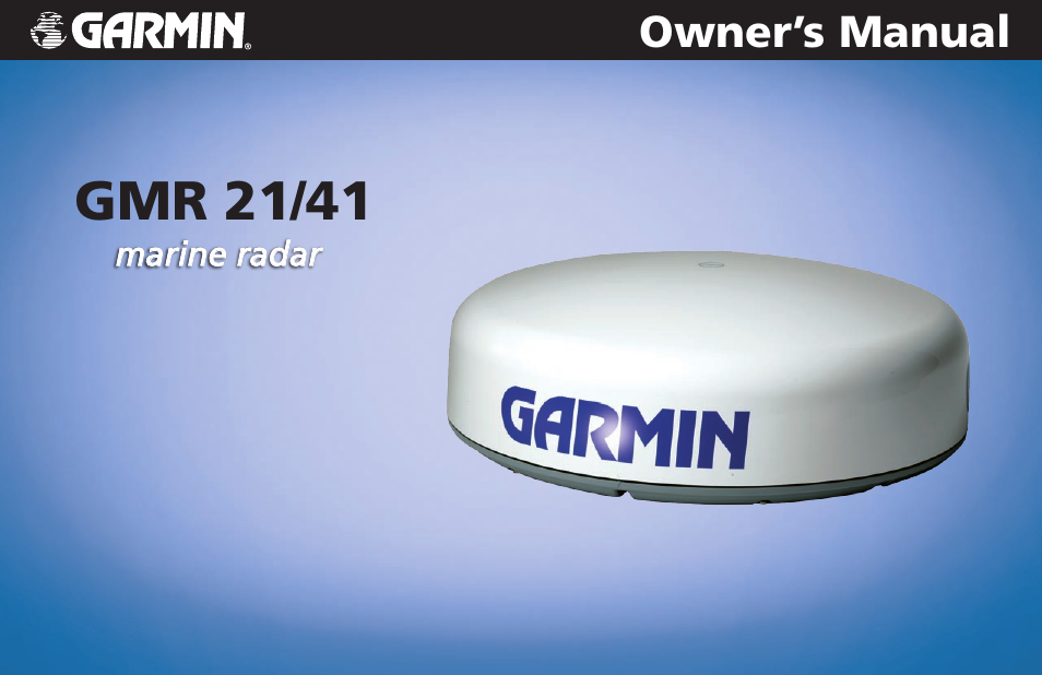 Garmin GMR 21/41 User Manual | 26 pages