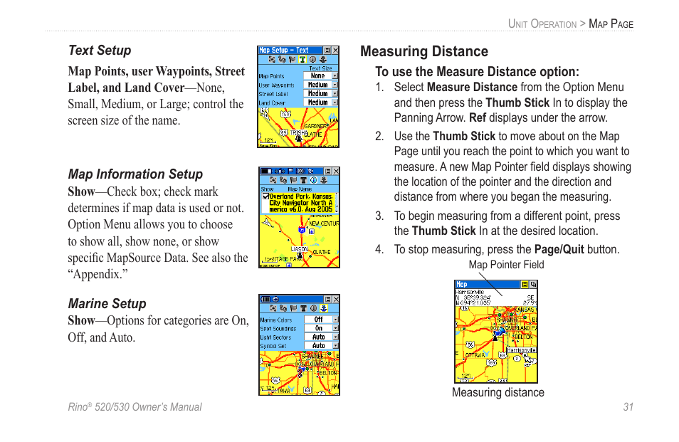 Measuring distance | Garmin 520 User Manual | Page 41 / 132