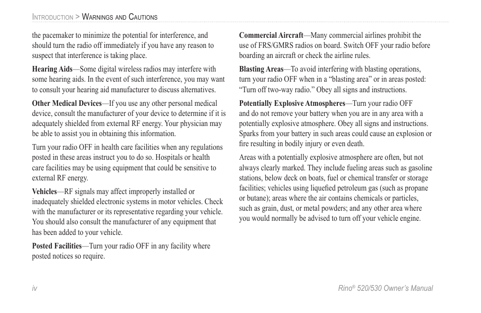 Garmin 520 User Manual | Page 6 / 132