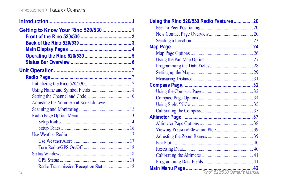 Garmin 520 User Manual | Page 8 / 132