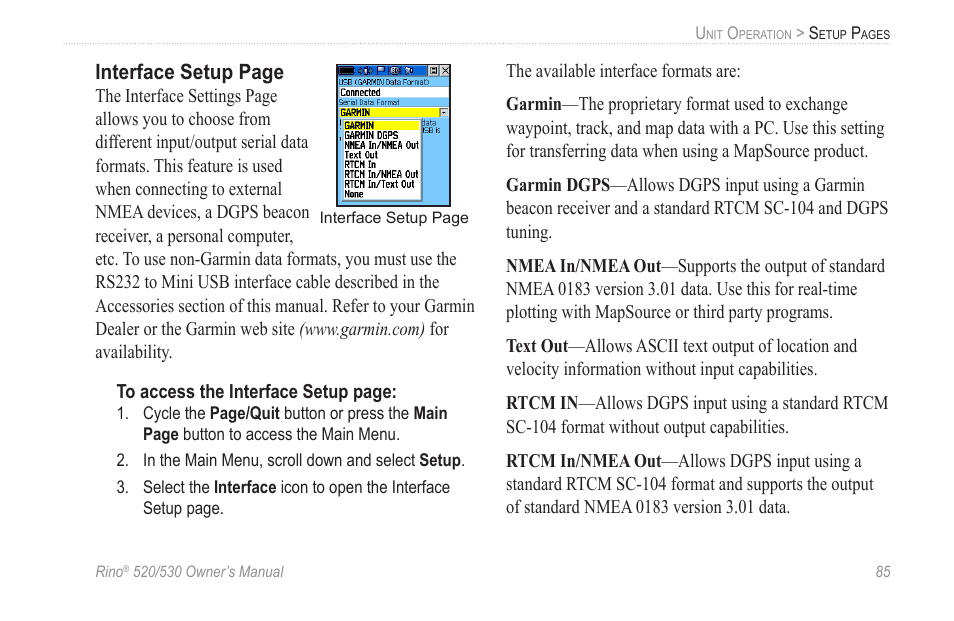 Garmin 520 User Manual | Page 95 / 132