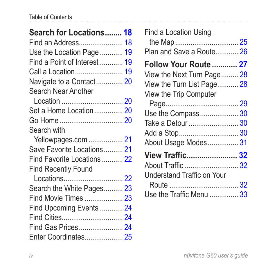 Garmin G60 User Manual | Page 4 / 104