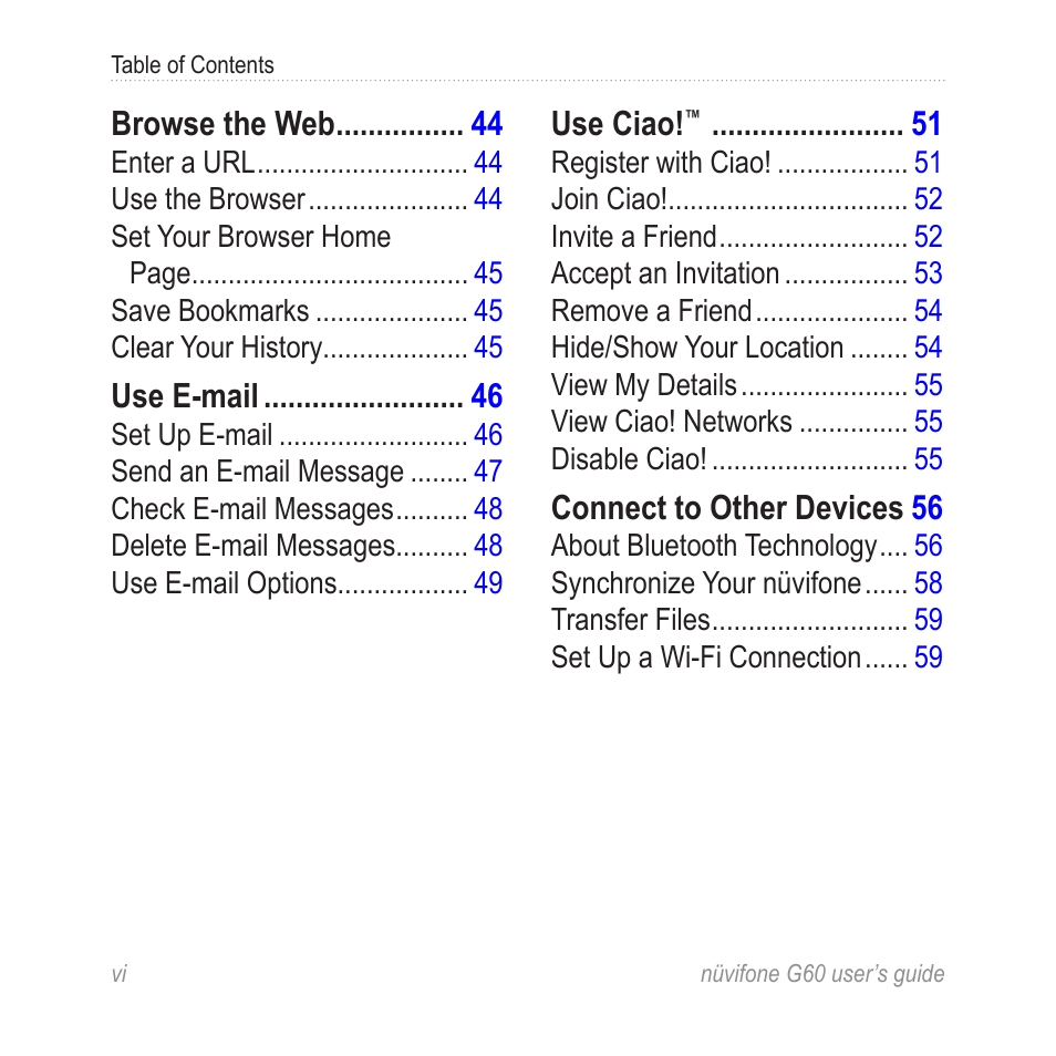 Garmin G60 User Manual | Page 6 / 104