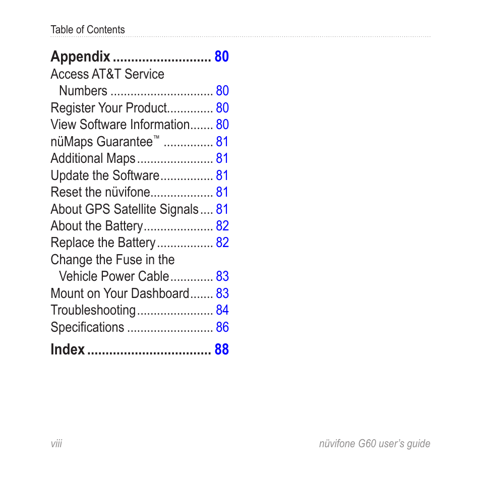 Garmin G60 User Manual | Page 8 / 104