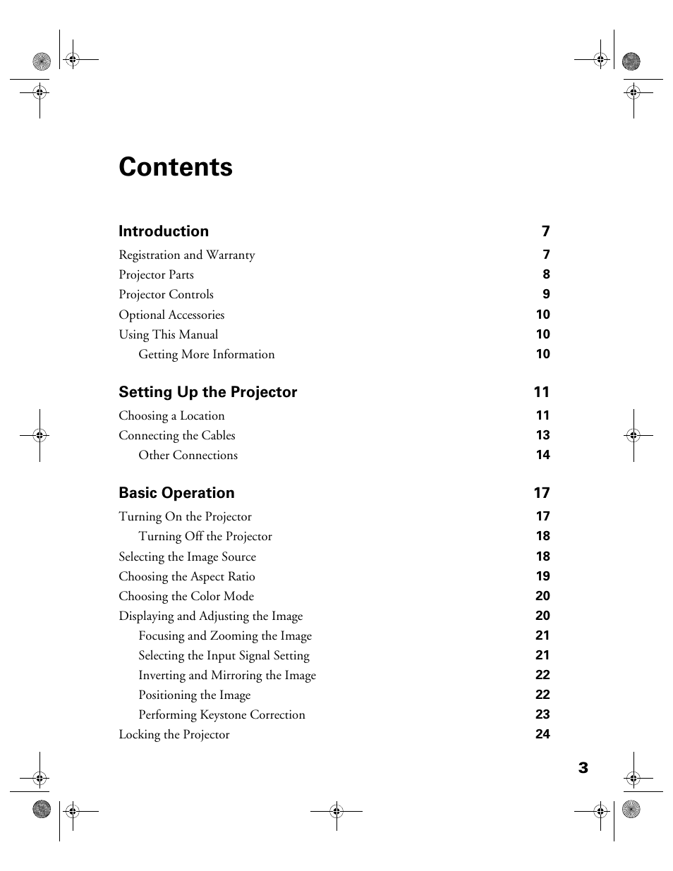 Garmin POWERLITE CINEMA 200+ User Manual | Page 3 / 80