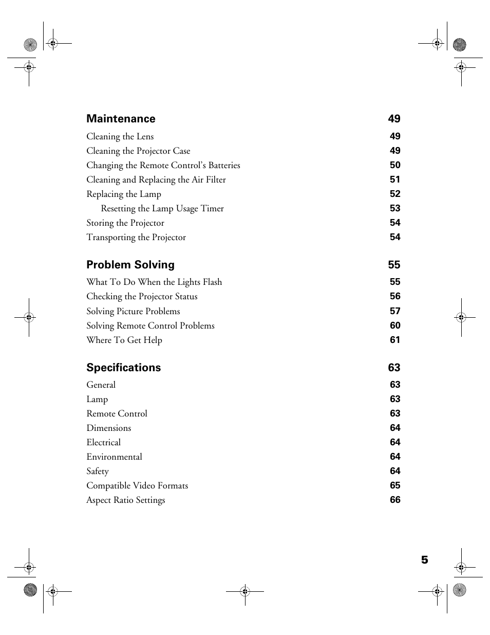 Garmin POWERLITE CINEMA 200+ User Manual | Page 5 / 80