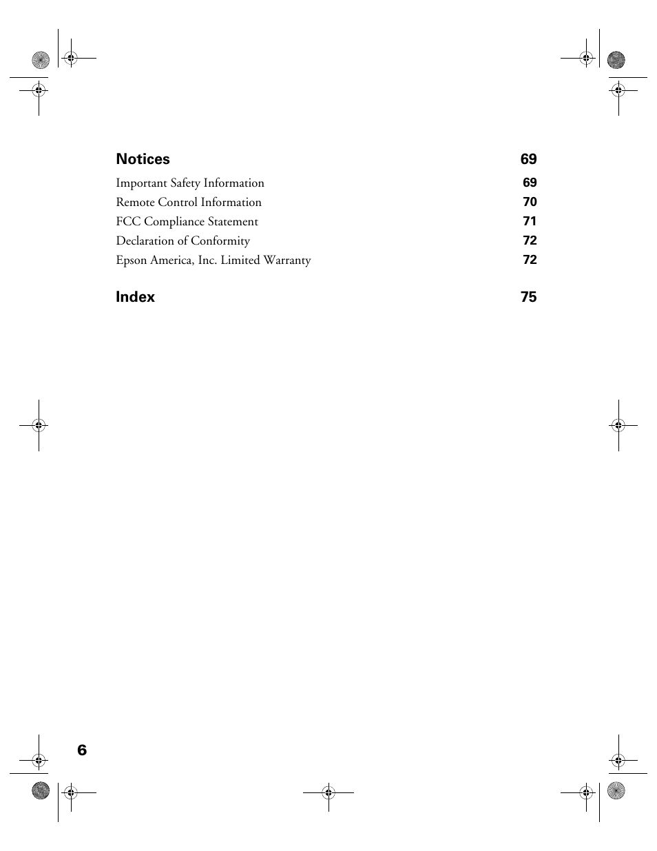 Garmin POWERLITE CINEMA 200+ User Manual | Page 6 / 80