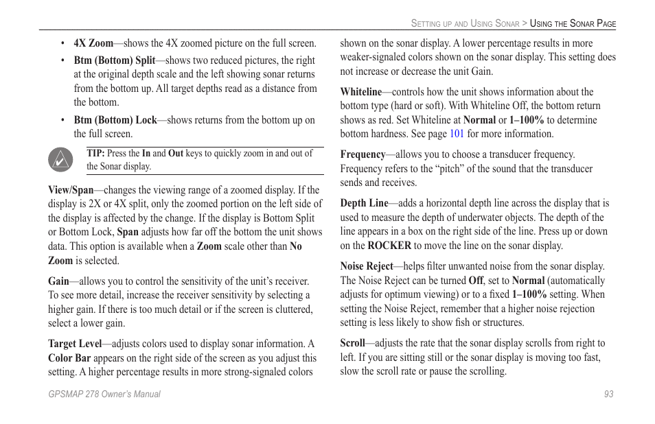 Garmin GPSMAP 278 User Manual | Page 101 / 138