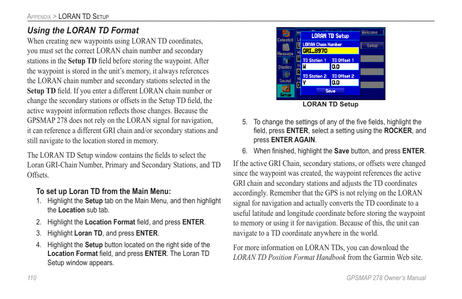 Garmin GPSMAP 278 User Manual | Page 118 / 138