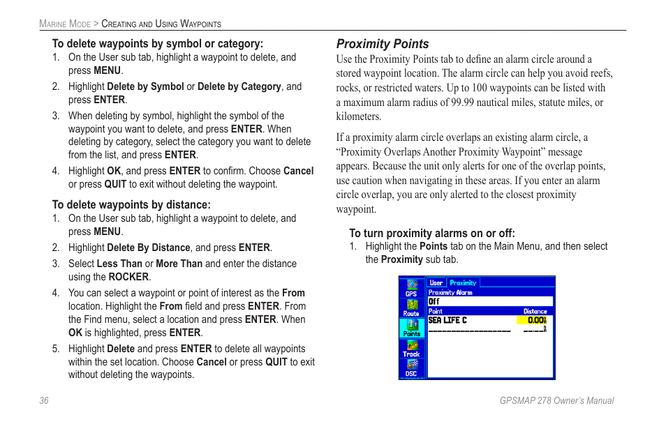 Garmin GPSMAP 278 User Manual | Page 44 / 138