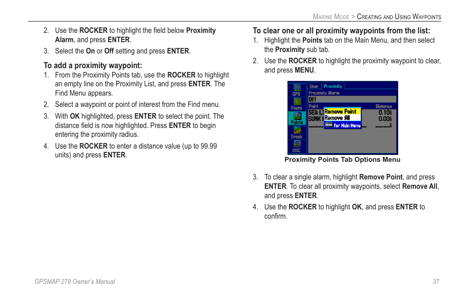 Garmin GPSMAP 278 User Manual | Page 45 / 138