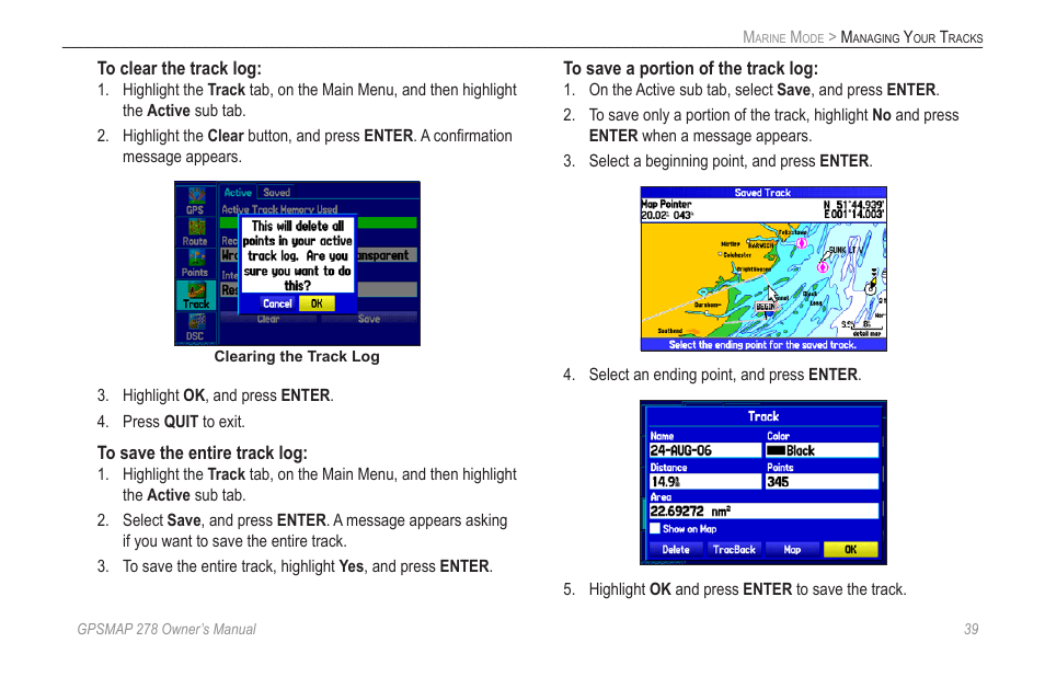 Garmin GPSMAP 278 User Manual | Page 47 / 138