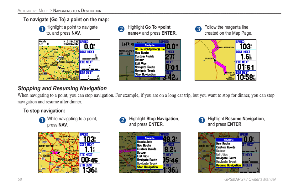 Garmin GPSMAP 278 User Manual | Page 66 / 138