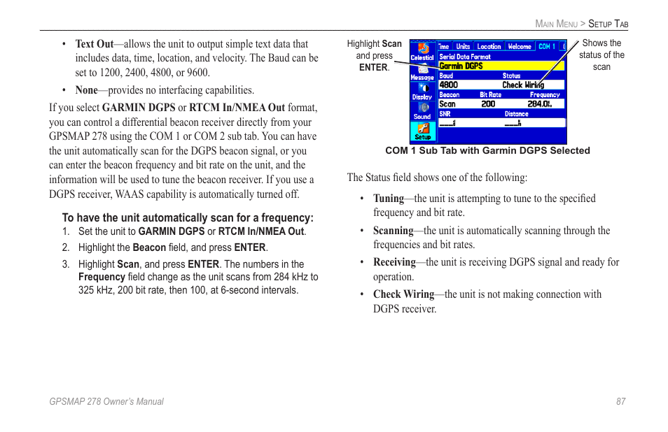 Garmin GPSMAP 278 User Manual | Page 95 / 138