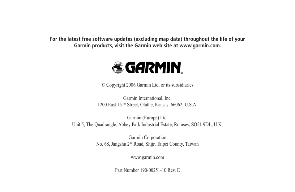 Garmin 110 User Manual | Page 110 / 110