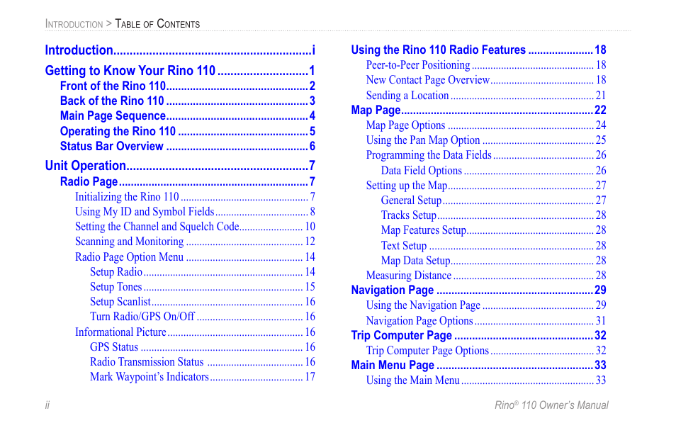 Garmin 110 User Manual | Page 4 / 110