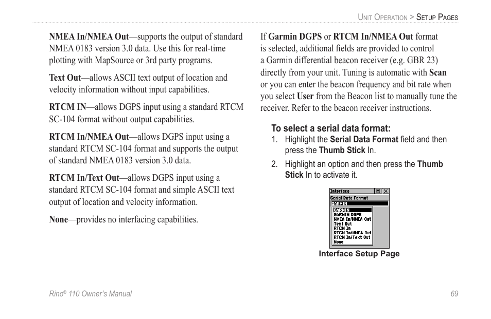 Garmin 110 User Manual | Page 75 / 110