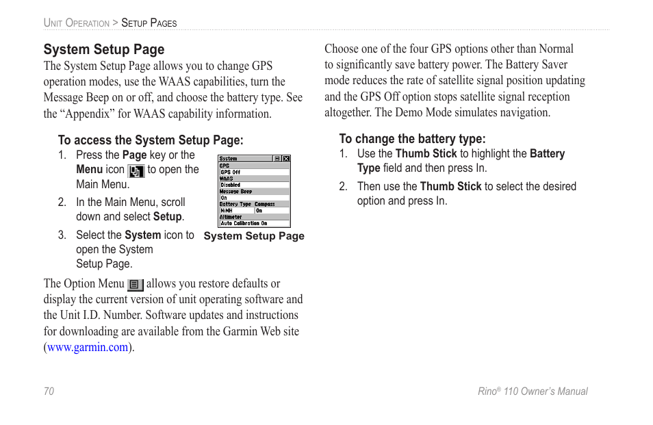 Garmin 110 User Manual | Page 76 / 110