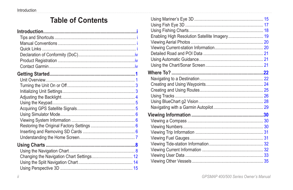 Garmin zumo 450 User Manual | Page 4 / 72