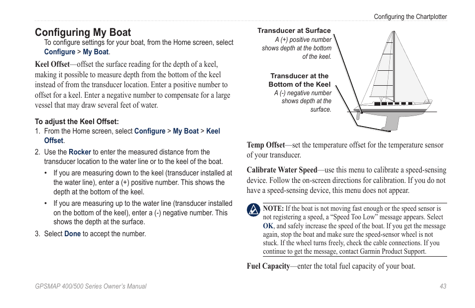 Configuring my boat | Garmin zumo 450 User Manual | Page 49 / 72