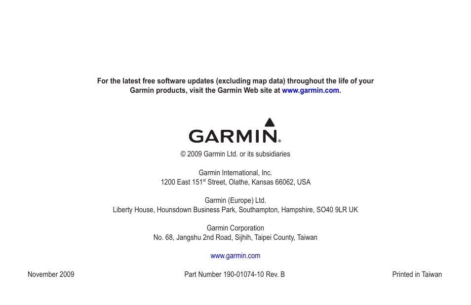 Garmin zumo 450 User Manual | Page 72 / 72