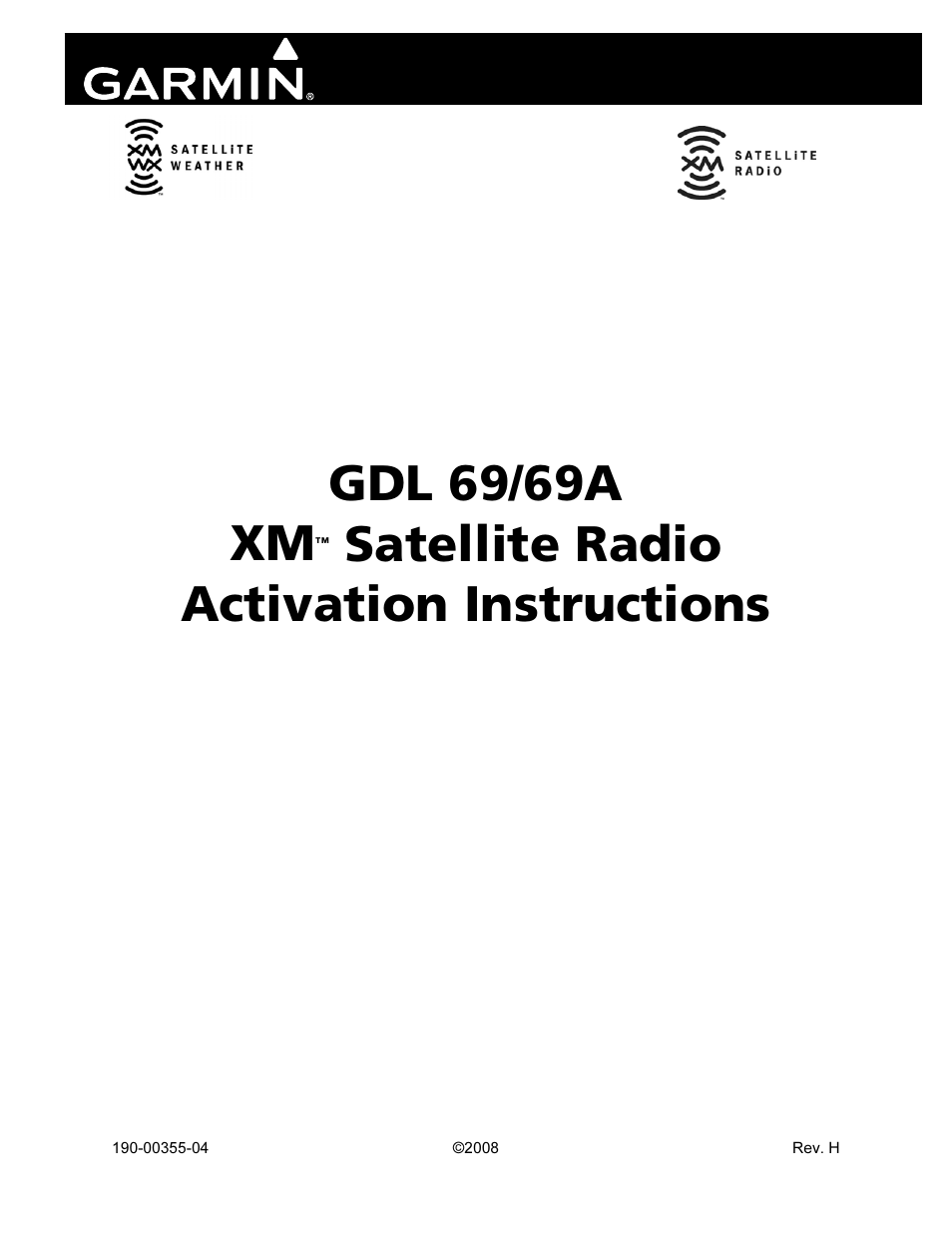 Garmin XM GDL 69 User Manual | 38 pages