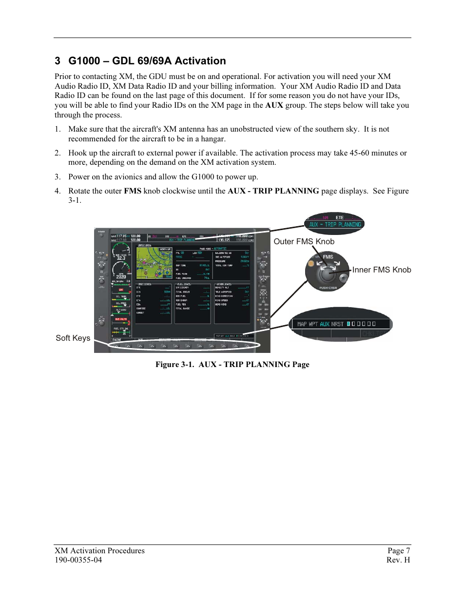 G1000 – gdl 69/69a activation | Garmin XM GDL 69 User Manual | Page 13 / 38