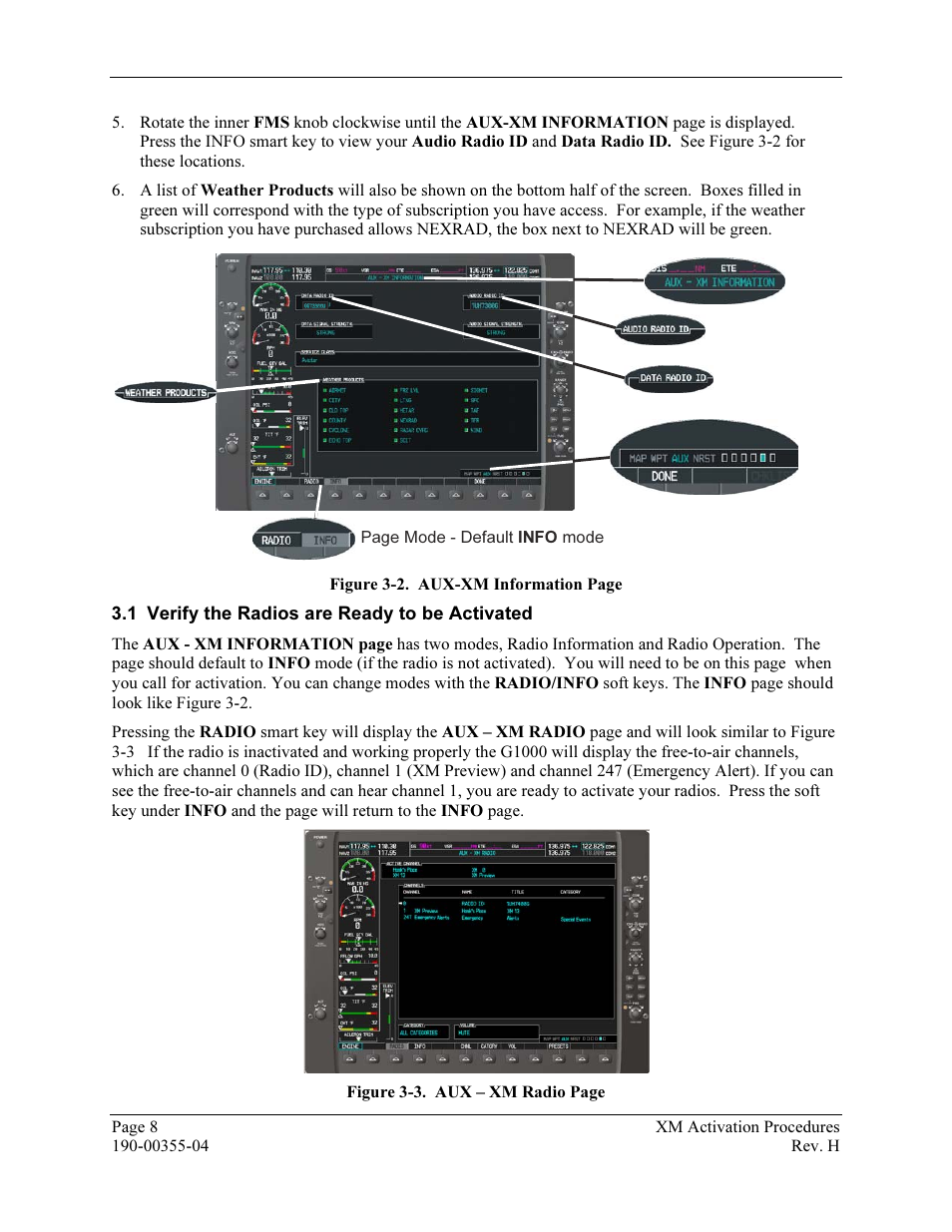 Verify the radios are ready to be activated | Garmin XM GDL 69 User Manual | Page 14 / 38