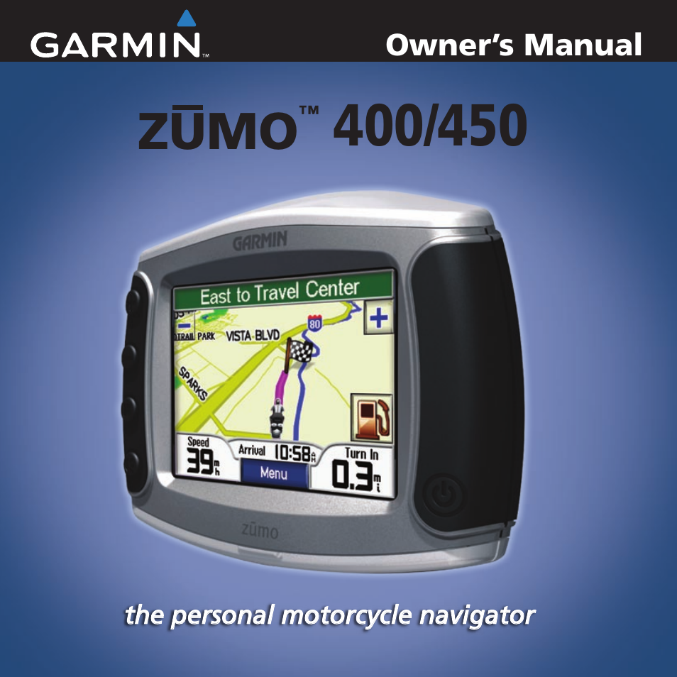 Garmin ZUMO 400 EN User Manual | 60 pages