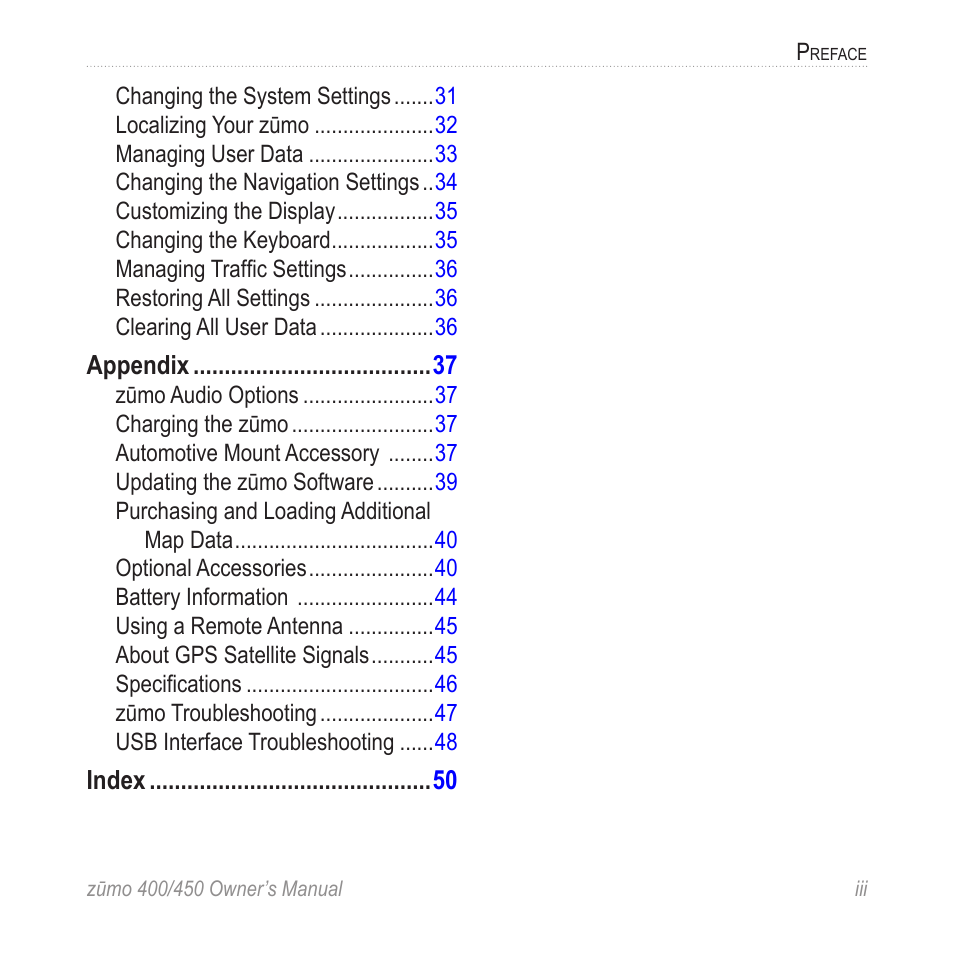 Garmin ZUMO 400 EN User Manual | Page 5 / 60