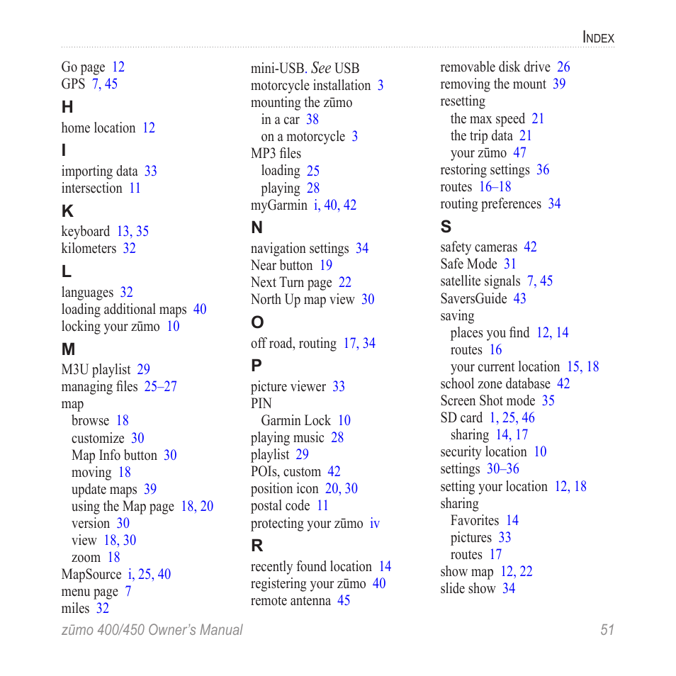 Garmin ZUMO 400 EN User Manual | Page 57 / 60