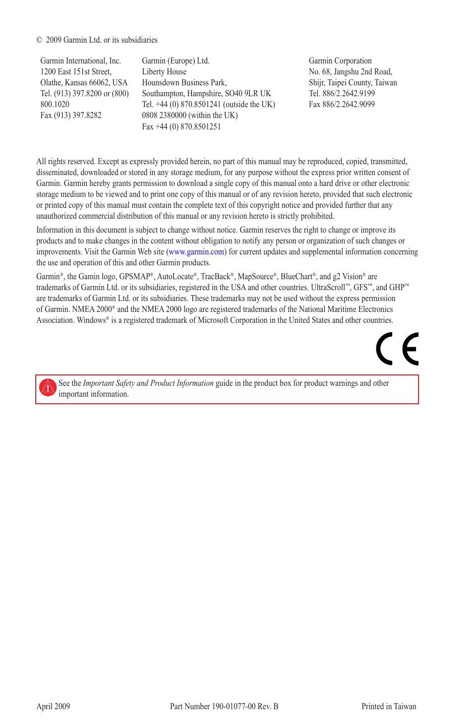 Garmin 5008 User Manual | Page 2 / 68