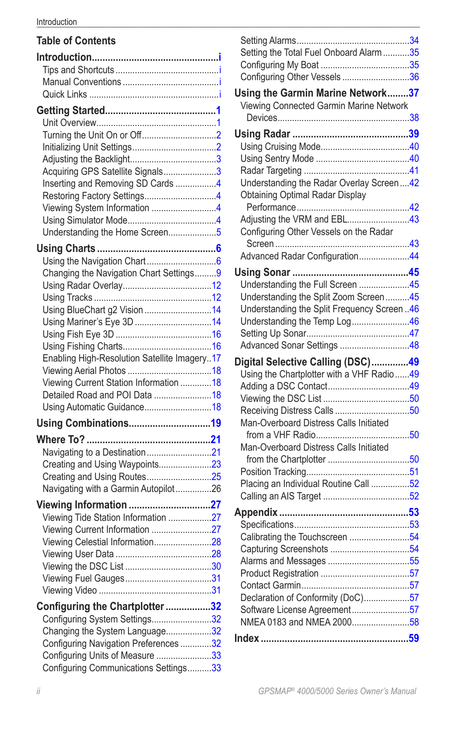 Garmin 5008 User Manual | Page 4 / 68